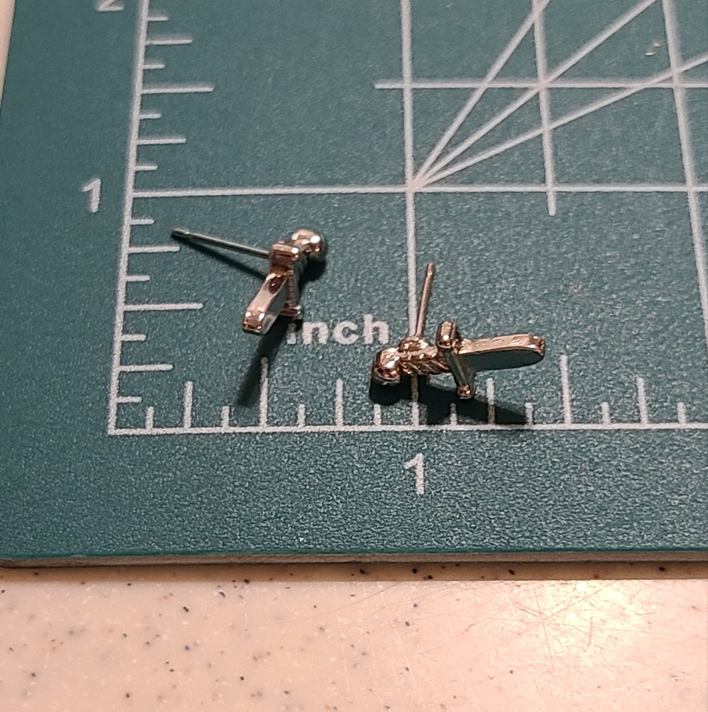 Silver Sword Earrings For Sale - Picture 3 of 4